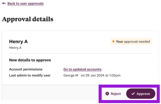 W1B approve details screen