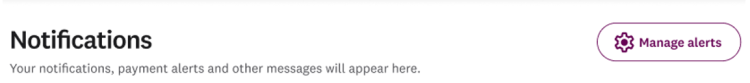 Manage alerts toggle
