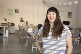 Smiling person in studio office