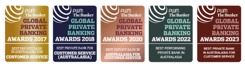 Westpac Private Bank Top Award at the Global Private Banking Awards by The Financial Times
