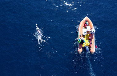 Photo of Caitlin O'Reilly swimming