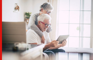Couple Shopping Online Photo of Elderly Couple Shopping Online
