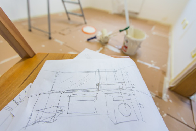 Renovation spend Paper sketch of renovation plans