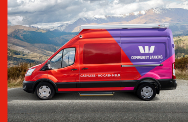Westpac's community banking van Westpac's community banking van