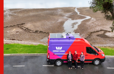 Community Banking van and staff